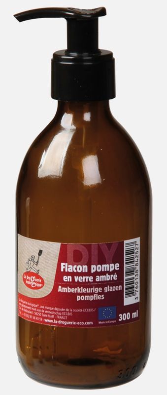 Pumpeflaske i brunt glass 300ml / La droguerie écologique® 