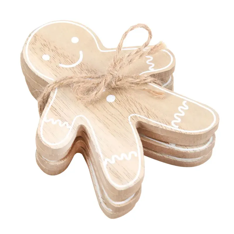 Coaster Set Wood - Gingerbread Man / Something Different