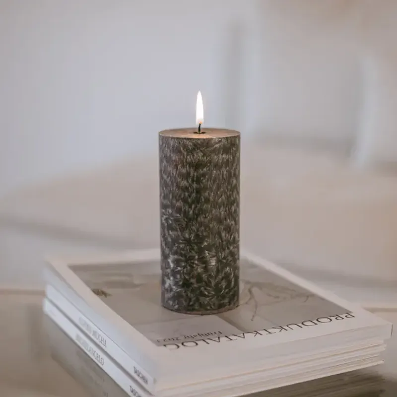 Olive Oil Block Candle 7x15cm, Black / Eulenschnitt