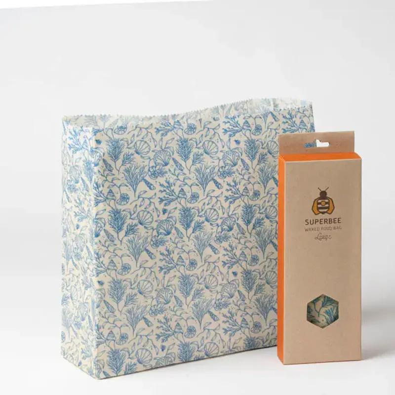 Large Beeswax Wrap Bag, Sea Floor / SuperBee