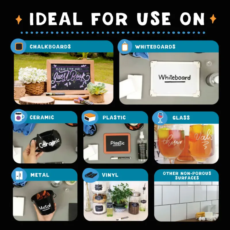 8pk krittpenn - Vivid Colors 3mm Fine Tip / VersaChalk