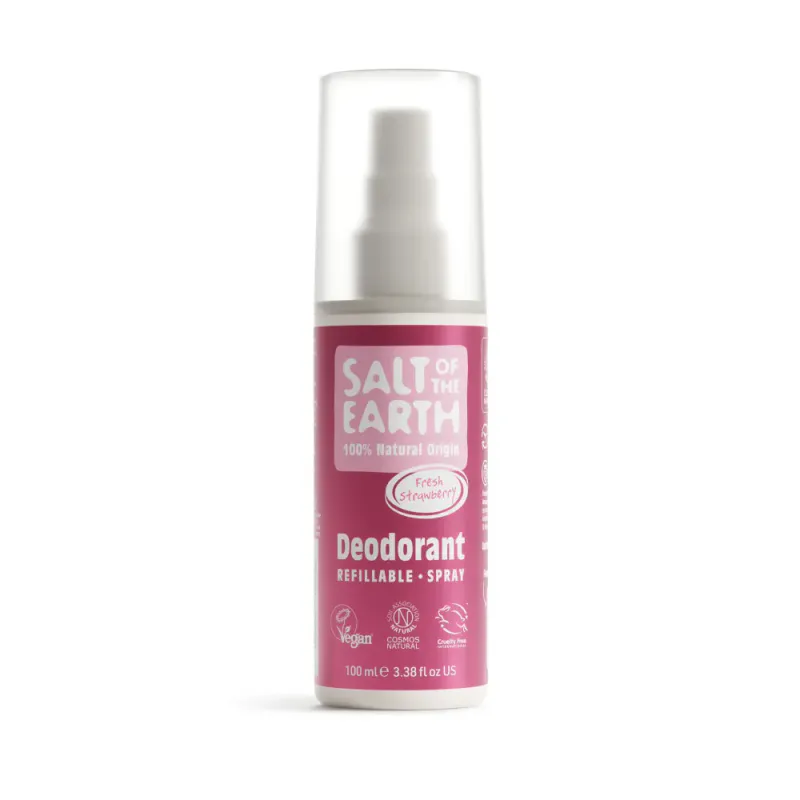 Fresh Strawberry - Natural Deodorant Spray 100ml / Salt of the Earth 