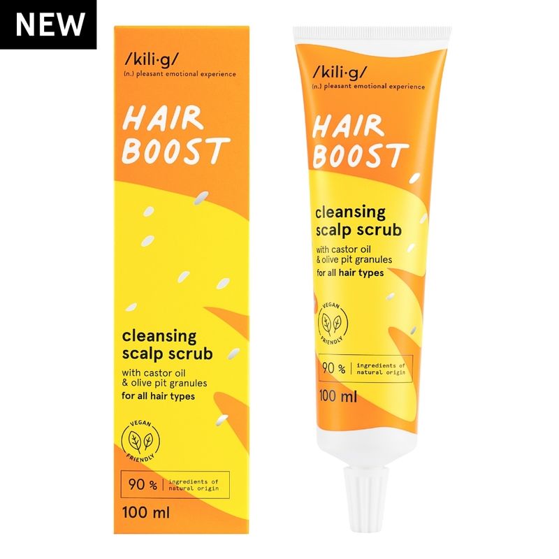 HAIR BOOST cleansing scalp scrub - all hair types 100ml / kili·g 