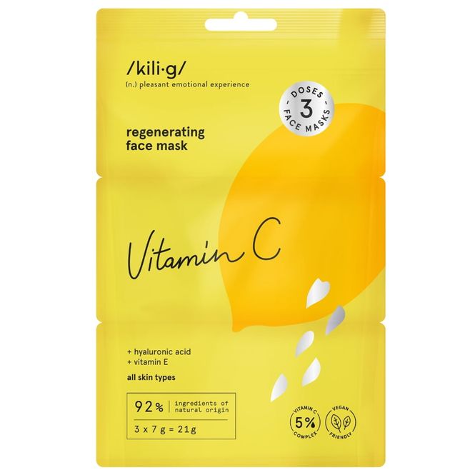 Hovedbilde VITAMIN C regenerating face gel mask 3x7g / kili·g 