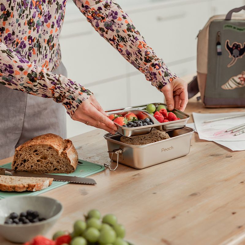 2-lags Bento Matboks, lekksikker, 1800ml / Peach