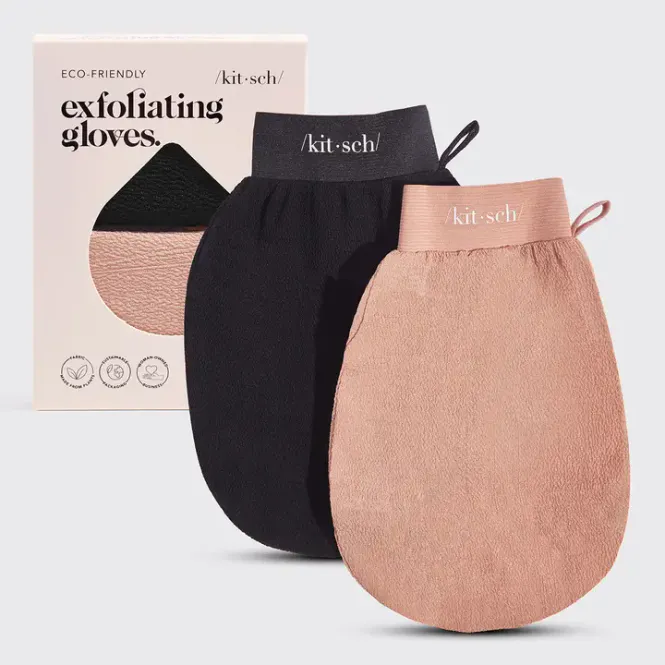 Hovedbilde Exfoliating Gloves Set - Black & Terracotta / Kitsch
