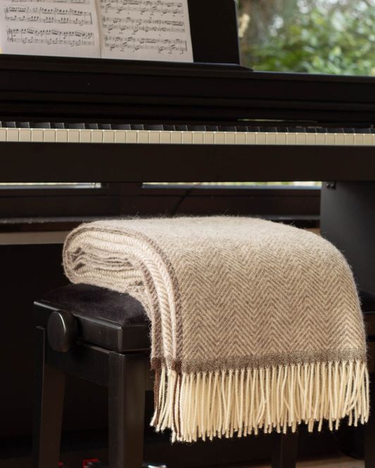 Hovedbilde Ullpledd Denver beige 140x200 cm, MoST