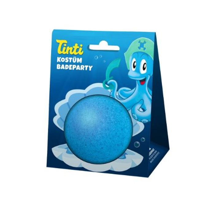 Hovedbilde Ekstra stor badebombe, Blå + knitresalt / Tinti