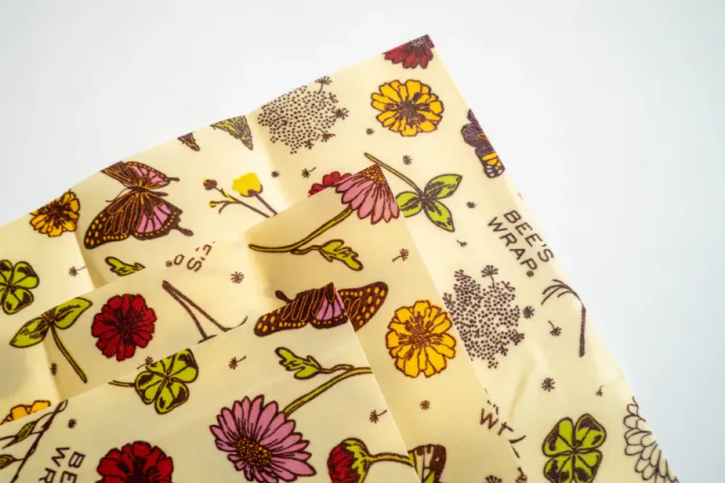 3pk vegansk voksark str. S,M,L - Meadow Magic / Bee´s Wrap