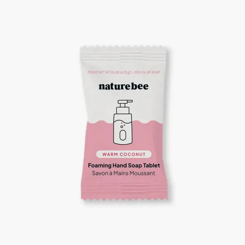 Foaming Hand Soap Refill Tablet, Warm Coconut / Nature Bee